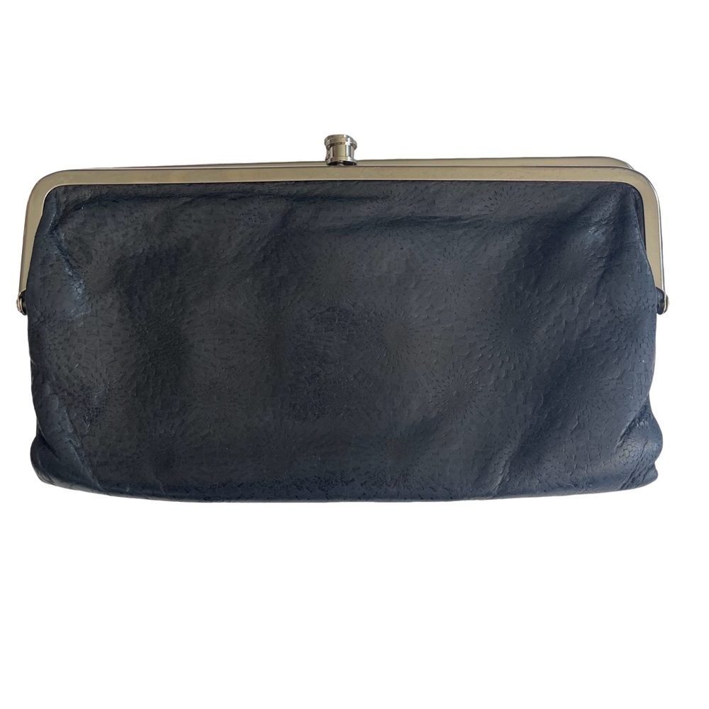 HOBO Black Genuine Leather Clutch Wallet. Like new condition. Very nice.